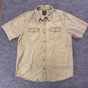 Prana Men's Short Sleeve Button-Up Shirt Large #576
